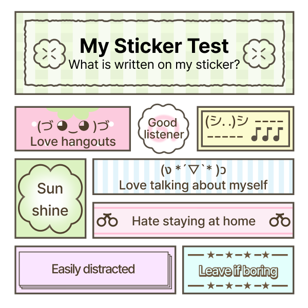 My Sticker Test